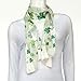 Purple Box Jewelry Shamrock Scarf One Size Ivory (White)