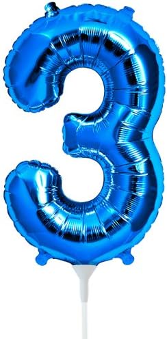 16 Number 3 Blue Foil Balloon (1 per package) by Balloon Emporium