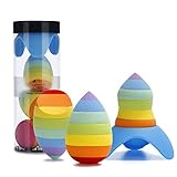 Miss Gorgeous Blender Beauty Sponges, Make-Up Foundation Cosmetic Sponge (3Pcs Latex Makeup Sponge + 1Pcs Sponge Holder)