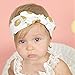 DZT1968® Baby Girl Wide Round Dot Rabbit Ear Headband Head Wrap Hair Band Turban Headwear (White)