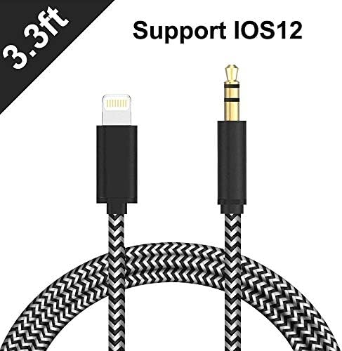 CHIULOIAN Aux Cord for iPhone,3.5mm Aux Cable for iPhone 7/X/8/8 Plus/XS Max/XR to Car Stereo or Speaker or Headphone Adapter, Support The Newest iOS 11.4/12 Version or Above