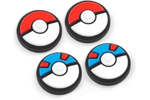 GABXY Switch Joycon Thumb Grip Caps, Soft Silicone Joystick Cover Compatible with Nintendo Switch/OLED/Switch Lite, Analog Stick Grips Button Covers for Switch (E-red Blue)