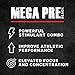 Primeval Labs Mega Pre Black, Pre-Workout Formula, Intense Energy, Increased Performance, Sustains Maximum Energy, Greater Stamina and Performance, Improved Focus, Island Candy Cocktail, 20/40 Serving