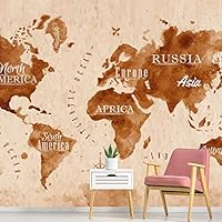 Wall Mural Map Removable Self-Adhesive Wallpaper Wall Decoration for Bedroom Living Room - 66x96 inches