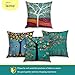 laime Throw Pillow Covers Natural Pattern Decorative Pillowcases 18x18inch (4 Pieces Set) Pillow Cases Home Car Decorative Trees and Birds