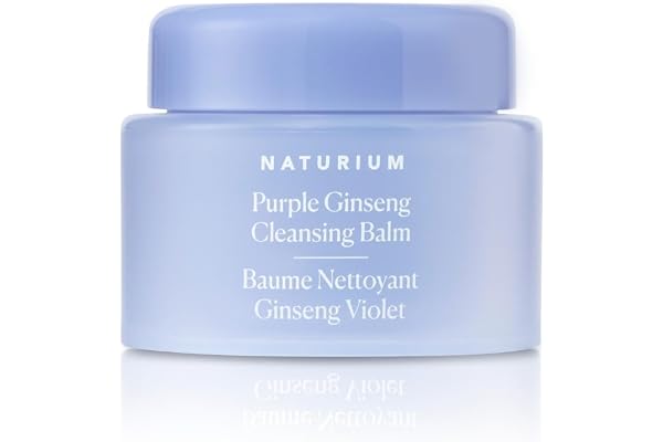 Naturium Purple Ginseng Cleansing Balm | With Plant-Based Esters & Linoleic-Rich Oils, Smoothing Face Wash | 3.0 FL OZ / 88 m