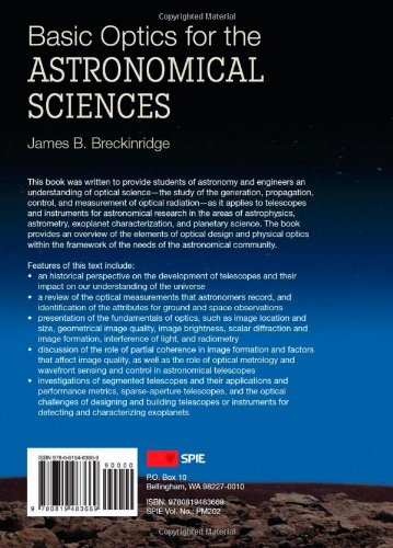 51vt3OICvwL Basic Optics for the Astronomical Sciences (Spie Press Monograph) - Image 3