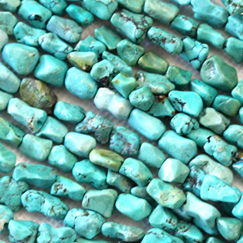 Natural Turquoise Gemstone Beads 6-8mm Nuggets Free Size Chips Semi Precious Beads for DIY Jewerly Making Beads - Thumbnail 2