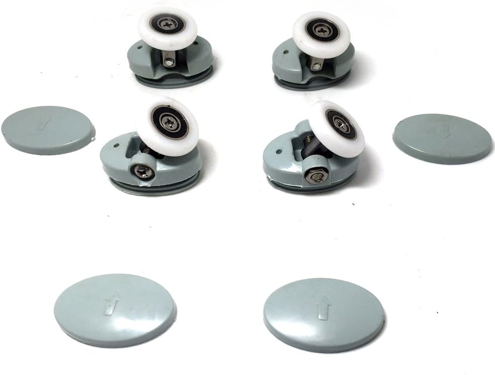 Set of 8 Single Shower Door ROLLERS/Runners/Wheels 23mm in Diameter (Roller diameter 23mm), White - Image 4