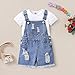 Saeaby Kids Toddler Baby Girl Jeans Denim Jumpsuit Overalls Denim Suspenders Outfit Girls Ripped Jeans for Girls Outfits 2-3T