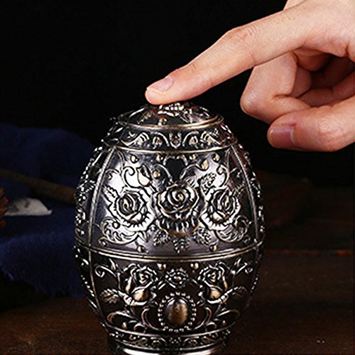 THEE Push Style Retro Bronze Automatic Toothpick Holder Container