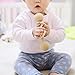Fuman Organic Wood Montessori Styled Baby Rattle - Perfect Grasping Teething Toy for Toddlers (2 Pack Rattle)