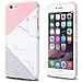 J.west iPhone 6 Plus / 6s Plus case Marble, Geometric Slim-fit Shockproof Anti-Scratch &Fingerprint Anti-Slip Matte Hard Case with Excellent Grip for iPhone 6 6S Plus [5.5 inch ] - Pink Marble Design