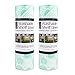DII Non Adhesive Cut to Fit Machine Washable Shelf Liner Paper For Cabinets, Kitchen Shelves, Drawers,  Set of 2, 12 x 10" - Aqua Dahlia primary