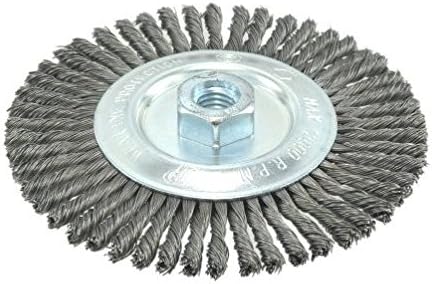 Pearl Abrasive CLWBK658B Stringer Bead Twist Knot Wheel with Tempered Wire 6 x .020 x 5/8-11