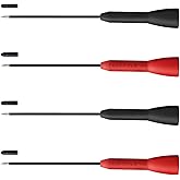 4 Pack 2mm Extended Needle Test Probes, 600V/10A Non-Destructive Multimeter Test Probe for Fluke Leads tl71 tl75