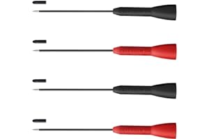 LORWATIN 4 Pack 2mm Extended Needle Test Probes, 600V/10A Non-Destructive Multimeter Test Probe for Fluke Leads tl71 tl75