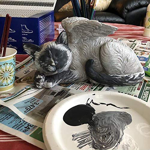 bestheart Sleeping Angel Cat Garden Statuette Outdoor Decoration, Spring Outdoor Garden Art, Terrace, Lawn, Courtyard Art Decoration, Housewarming Garden Gift