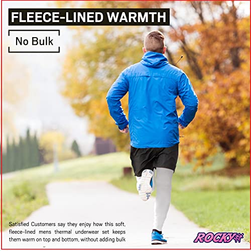 Rocky Thermal Underwear for Men, Long Johns Base Layer Set, Fleece