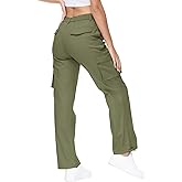 Gopune Women's Hiking Cargo Pants Lightweight Outdoor Travel Work Casual Cotton Pants with 7 Pockets