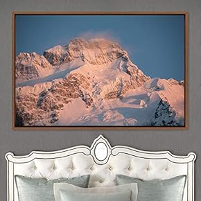 signwin Framed Canvas Wall Art Snow Mountain Cool...