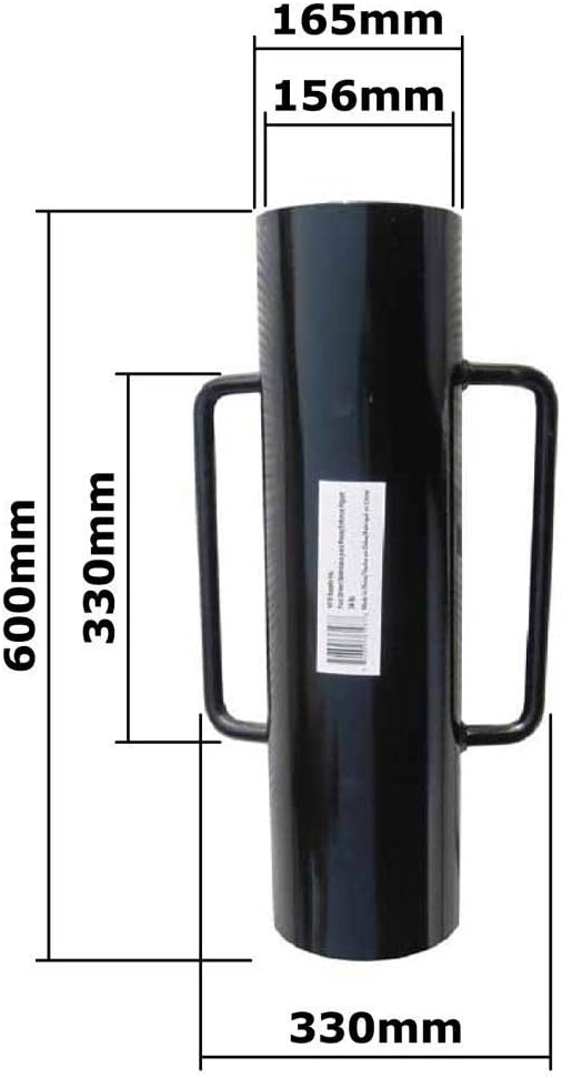 MTB Fence Post Driver Rammer 600mm Length Inner diameter 156mm/6,15.4KG with Handle, 34LB Black Hand Post Pounder - Image 3