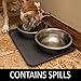 Easyology Premium Pet Food Tray - Dog & Cat Food Mat with Non Skid Design - Best Pet Bowl Mat for Containing Spills, 17.5'' x 14''