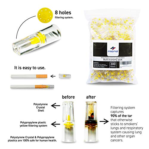 Nicrid 8 Hole Premium Disposable Cigarette Filters Advanced