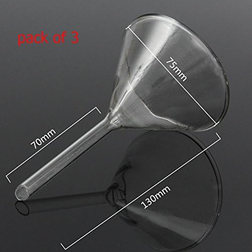 75 mm Lab Funnel Short Stem Thick Glass Multiple (pack of 3 )