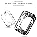 Apple Watch 3 Case, 2 Pack ARKFU iWatch 42mm Rugged Protective Slim Shock Resistant Soft TPU Case Bumper Cover Apple Watch 42mm Screen Protector Series 3 Series 2, Black and Clear