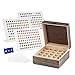 Vintage Essential Oil Box / Case Storage + 288 Labels + Essential Oil Opener + 12 Pipettes - Foam Insert For Travel - Natural Paulownia 25 Holds - Retro Box Match Your Home Decro