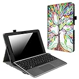 Fintie Asus Transformer Mini T102HA Case - PU Leather Folio Stand Cover with Auto Wake/Sleep for ASUS 10.1-inch Transformer Mini T102HA-D4-GR / T102HA-C4-GR 2 in 1 Touchscreen Laptop, Love Tree