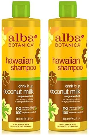 Hawaiian Shampoo Drink It Up Coconut Milk (Pack of 2) With Aloe Vera Leaf, Pineapple, Camelia, Papaya, Quinoa, Coconut, Macrocystis, Ginger and Coumarin, 12 oz. each