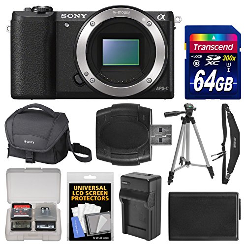 Sony-Alpha-A5100-Wi-Fi-Digital-Camera-16-50mm-Lens-with-64GB-Card-Backpack-Battery-Tripod-Filters-TeleWide-Lens-Kit