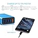 Lumsing Quick Charge 2.0 40W Multi-Port USB Desktop Charging Station Dock with Smart IC Technology, 1 Port QC2.0 + 4 Port with Smart IC Technology, 5 Port USB Desktop Charger for SmartPhones Blue