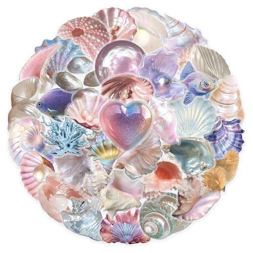 Pearl Ocean Seashell Stickers