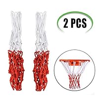 Wpxmer 2 Pack Basketball Net Replacement Heavy Duty Outdoor and Indoor All Weather Thick Nets 12 Loops