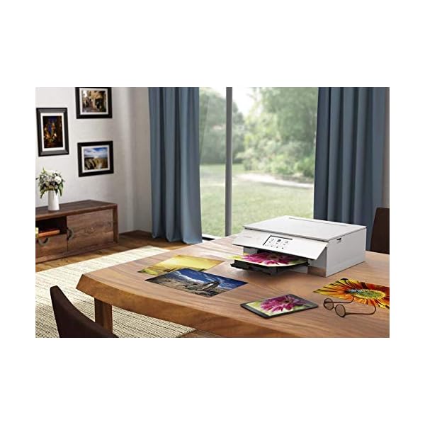 Canon PIXMA TS8351 Drucker Farbtintenstrahl Multifunktionsgerät DIN A4 (Scanner, Kopierer, 4.800 x 1.200 dpi, 6 separate Tinten, USB, WLAN, Duplexdruck, 2 Papierzuführungen, 5 GHz Support), weiß – Bild 6