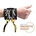 DIFFLIFE Magnetic Wristband, with 10 Strong Magnets for Holding Screws, Nails, Drilling Bits, Adjustable Wristband Tools with 2 Storage Pockets for Non-magnetic Perfect Gift for Men (Set of 1)