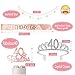 40th Birthday Decoration for Women by OUGOLD , 40th Bday Decorations, Rose Gold Party Supplies, 40 tiara and sash rose gold Party Decorations for 40 Forty Years Old Birthday Party