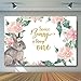 COMOPHOTO 1st Birthday Spring Florals Little Bunny Backdrop Some Bunny is Turning One Photo Background Rabbit Newbornn Baby Shower Theme Party Decoration 7x5ft Cloth