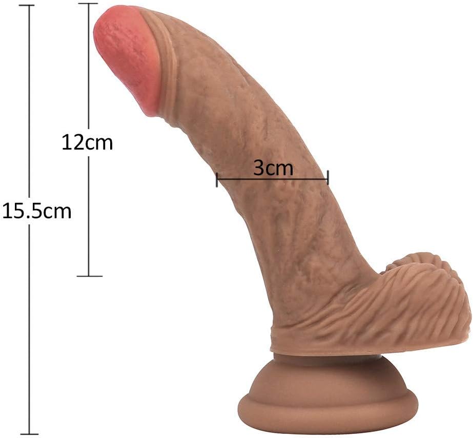 LMRWQ 6 Inch Silicone Bendable Flexible Super Thick Stimulation The Best Gift -RBGWAMTK