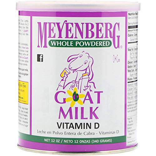 Meyenberg Goat Milk, Whole Powdered Goat Milk, Vitamin D, 12 oz (340 g)