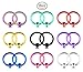 YILIN 8-18PCS 16G 316L Surgical Steel Captive Bead Nose Tragus Lip Nipple Belly Piercing Jewelry Rings (C：Mix color 18pcs)