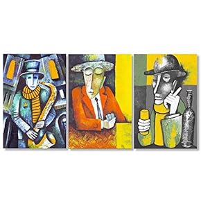 Canvas Wall Art European Painting Artwork for Home Prints Framed - 16"x24" x 3 Panels