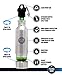 Stainless Steel Beer Bottle Cooler Keeper Insulator with Bottle Opener Gift - Fits Most 12-Ounce Glass Bottles to Keep Beer or Carbonated Drinks Cold for a Long Time + Metal Bottle Opener