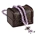 Tibetan Buddhist Vintage Style 108 Porcelain Prayer Beads Wrist Meditation Mala Bracelet (Purple)