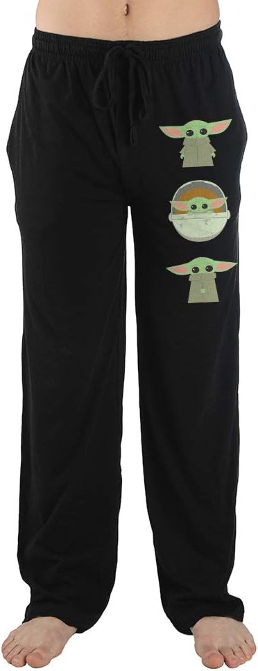 BioworldThe Mandalorian Baby Yoda Star Wars Mens Grey Sleep Pajama Pants