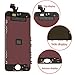 KAICEN iphone 5 lcd touch Screen Replacement LCD Display Digitizer Frame Assembly Full Set with Tools and Professional Glass Screen Protector For iPhone 5 Black 4.0 inches