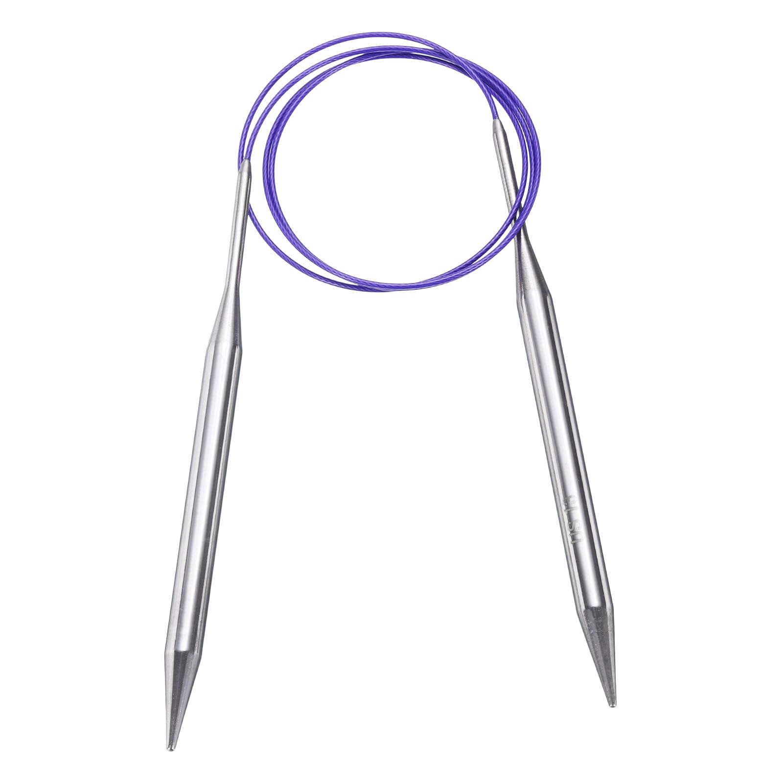Photo 1 of uxcell Size US 13 (9mm) Knitting Needles Circular Needle 40 Inch(100cm) Round Metal Stainless Steel Needle for Handmade Projects DIY Knit Blankets